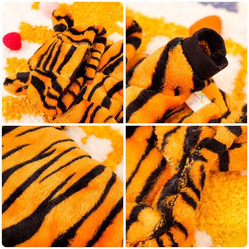 Hooded Tiger Stripe One Piece