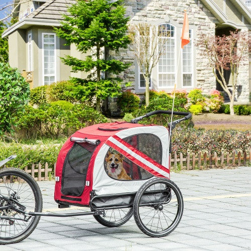 2-in-1 Pet Bike Trailer For Small Dogs
