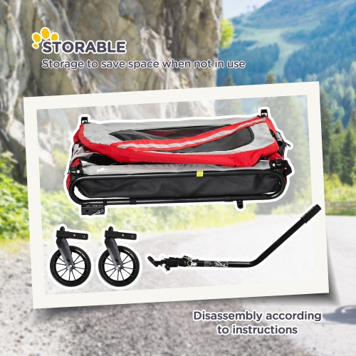 2-in-1 Pet Bike Trailer For Small Dogs