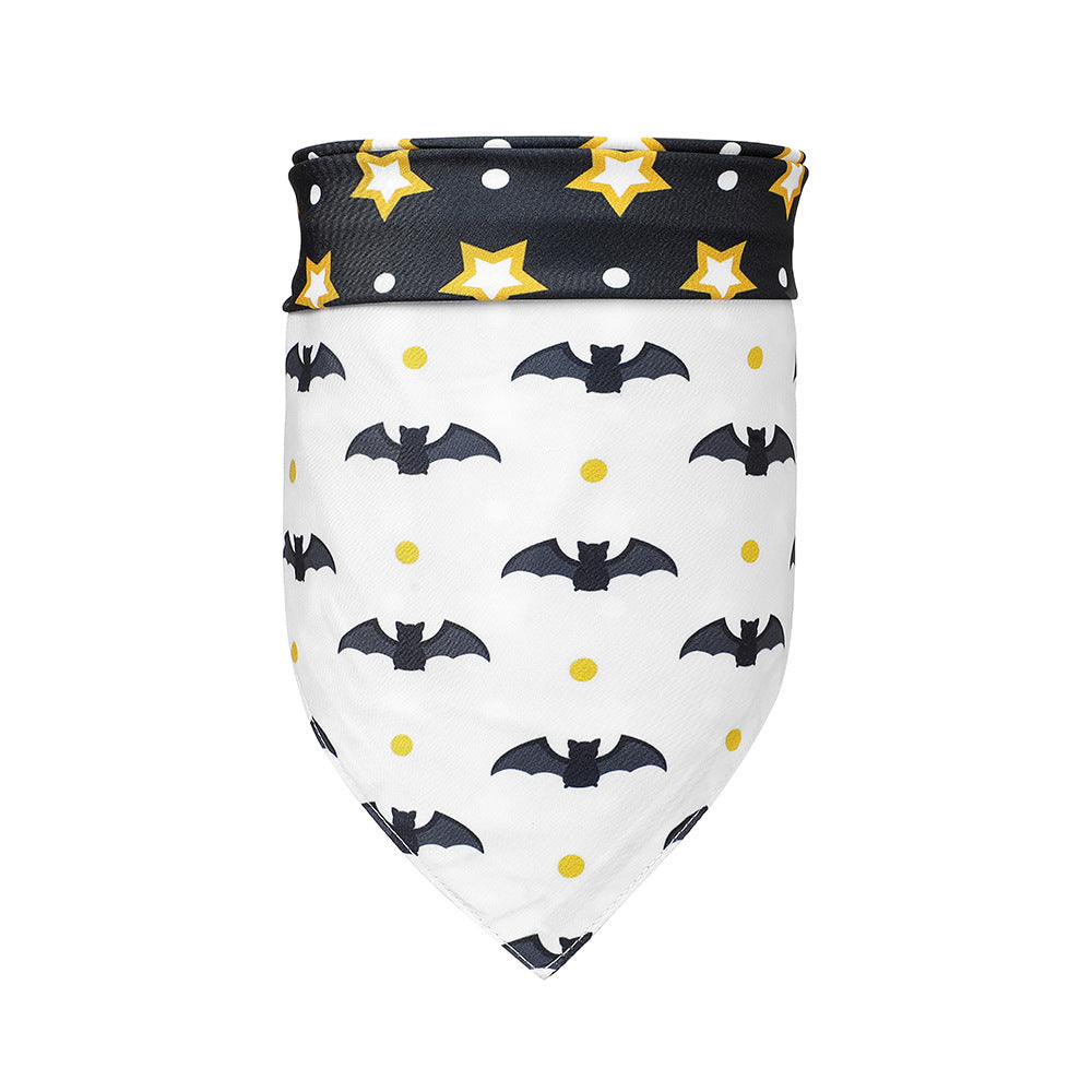 Halloween Pet Scarf Pumpkin Bat Bib