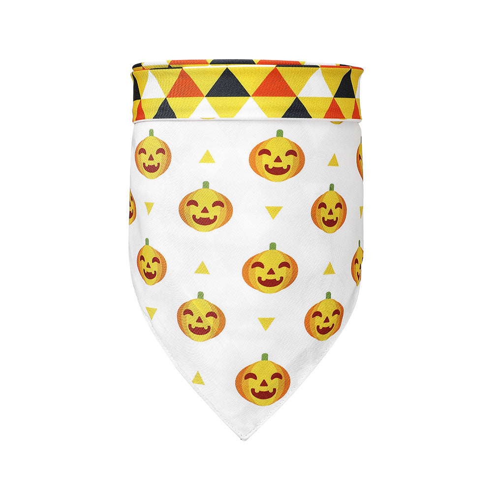 Halloween Pet Scarf Pumpkin Bat Bib