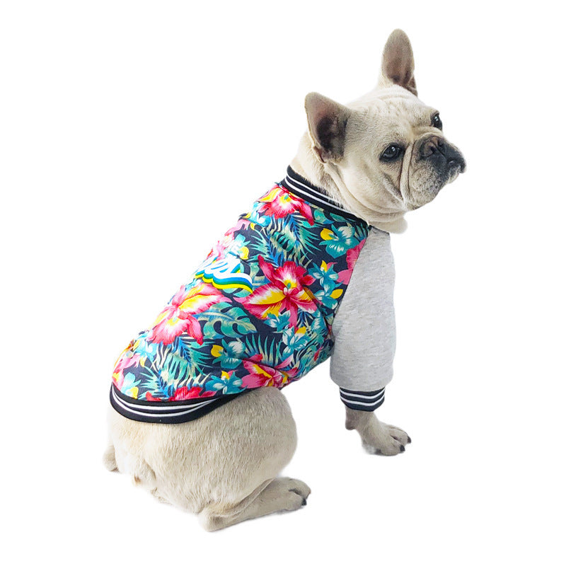 Floral Stretch Printed Two-legged Jacket