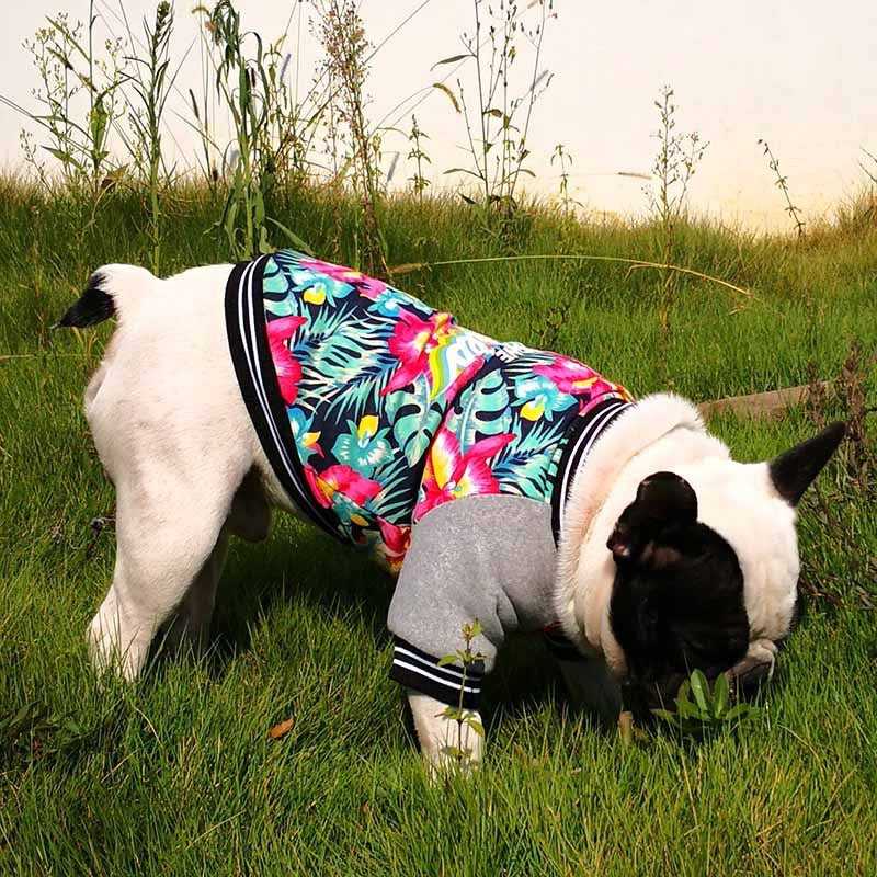 Floral Stretch Printed Two-legged Jacket