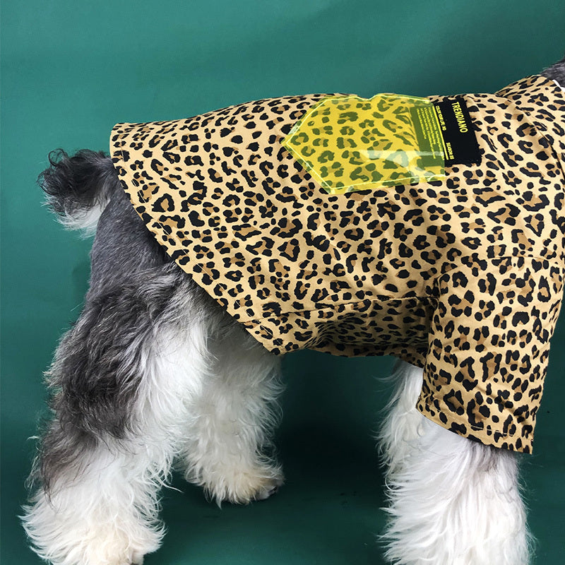 Leopard Collared Dog Shirt