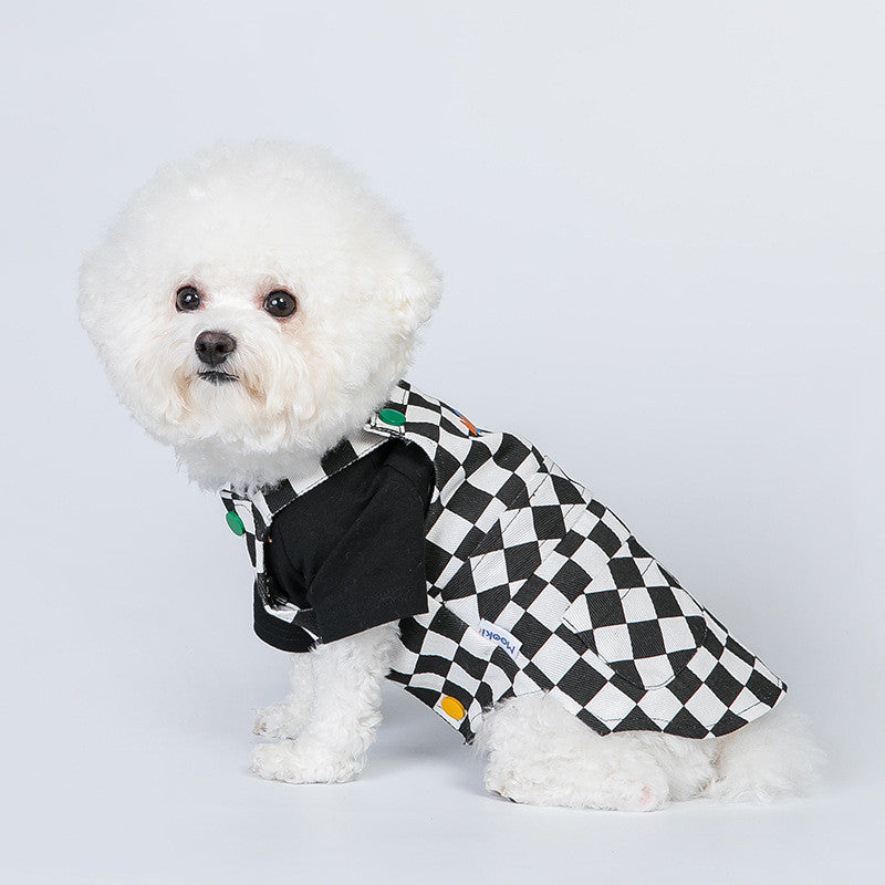 Checkered Overall Vest
