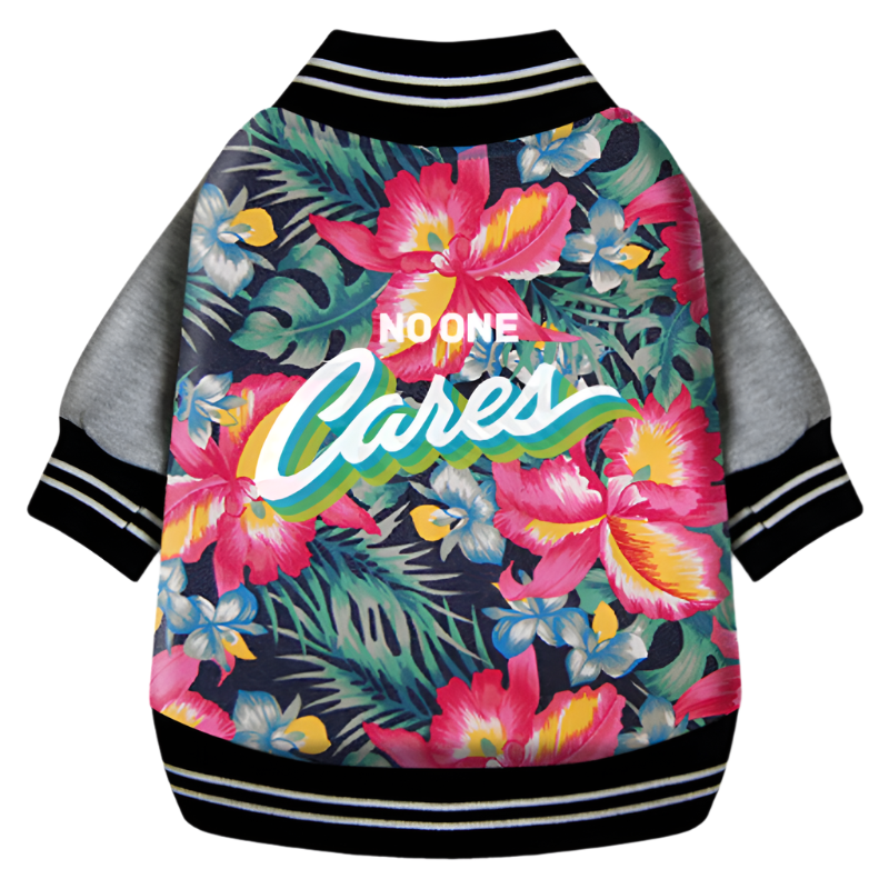 Floral Stretch Printed Two-legged Jacket