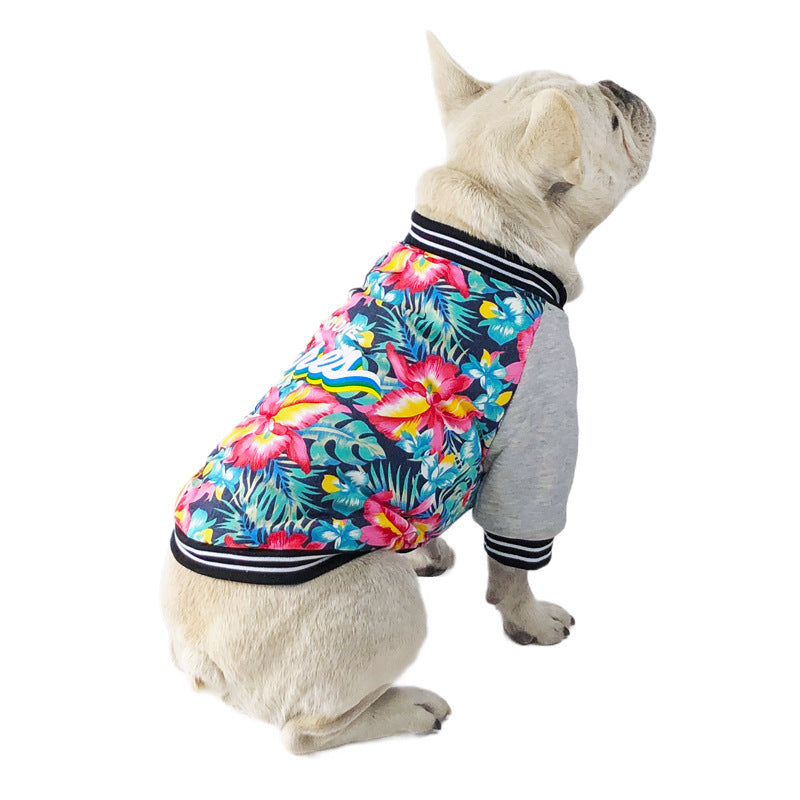 Floral Stretch Printed Two-legged Jacket