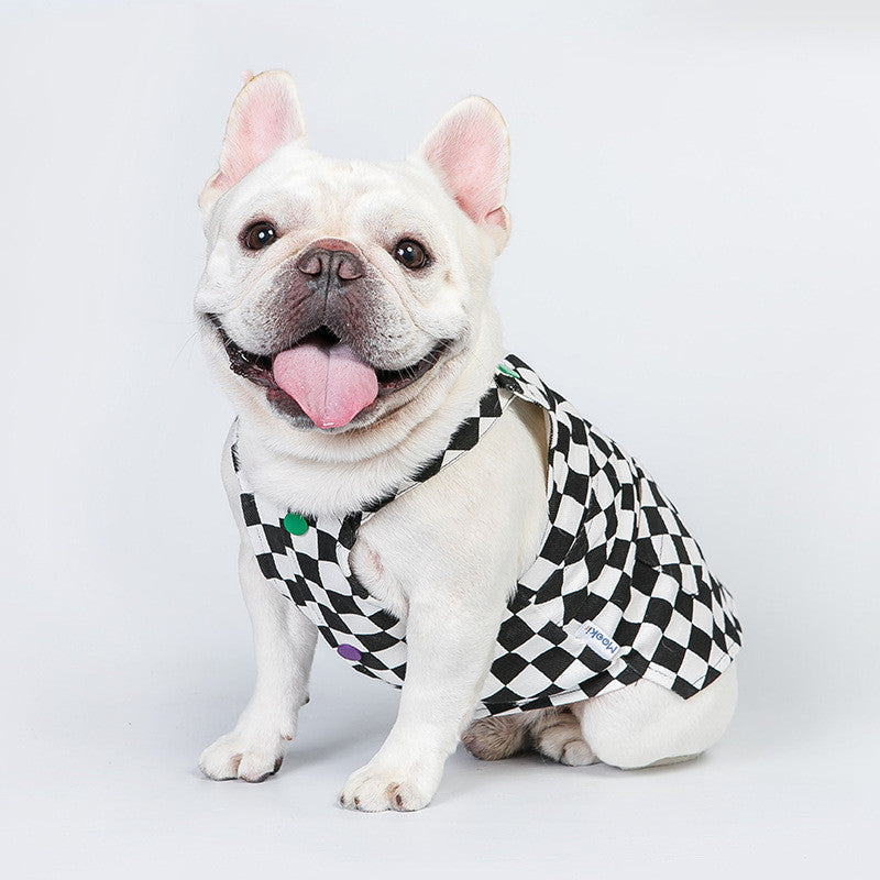 Checkered Overall Vest