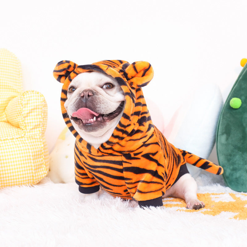 Hooded Tiger Stripe One Piece