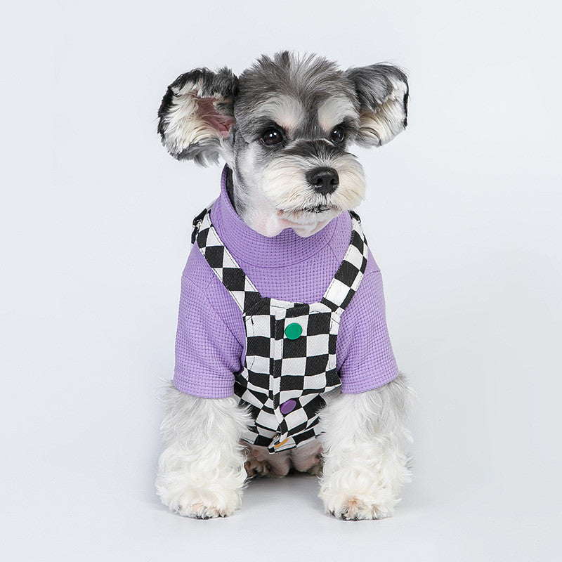 Checkered Overall Vest