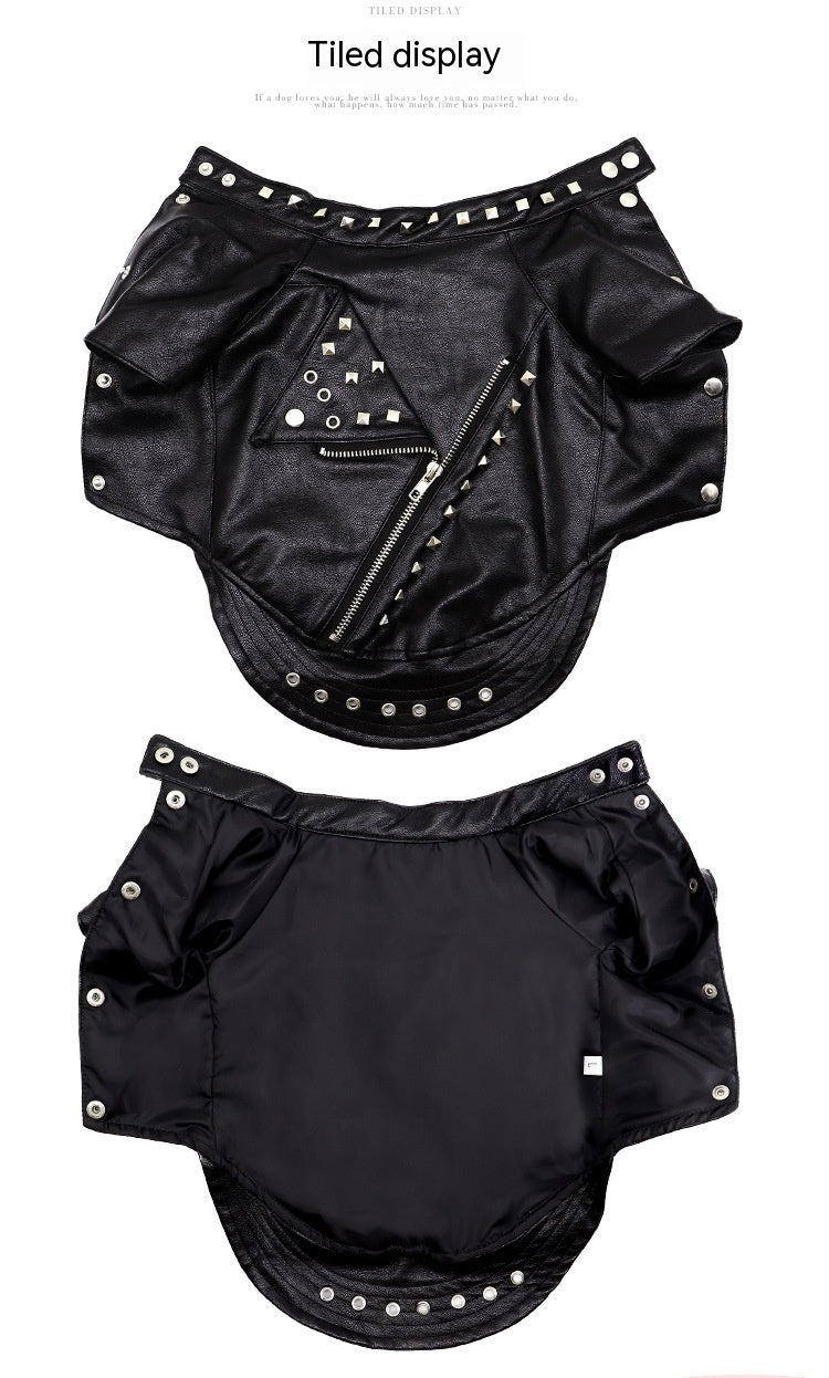 Faux Leather Studded Jacket