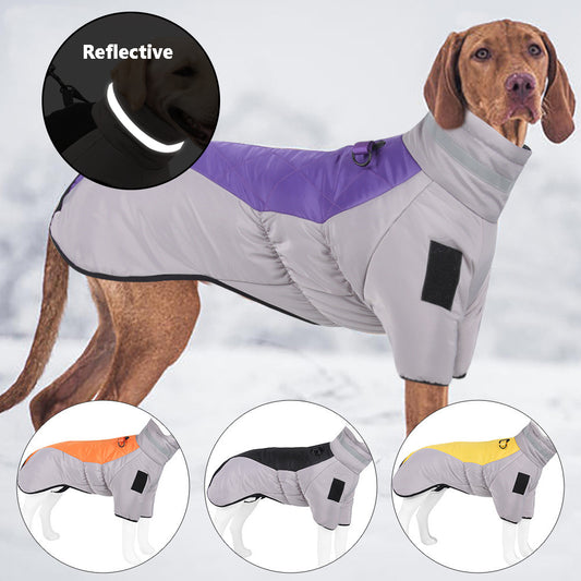 Thick Dog Jacket  with Reflective Collar
