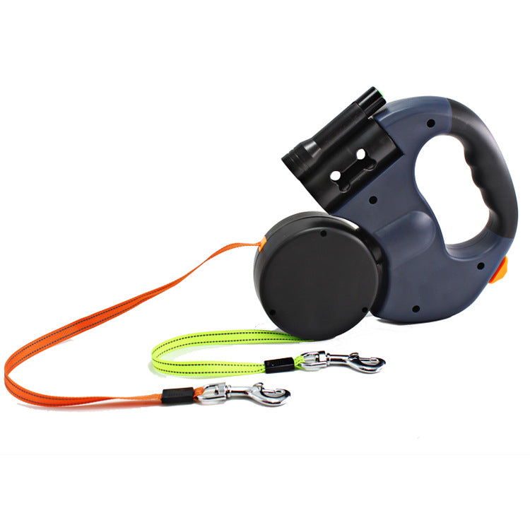 Dual Headed Leash with Flashlight