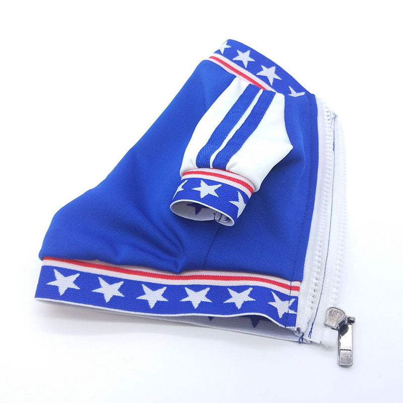 Trendy Red, white and Blue Baseball Jacket