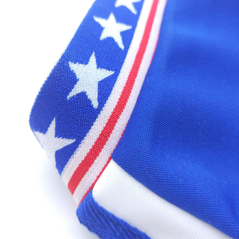 Trendy Red, white and Blue Baseball Jacket