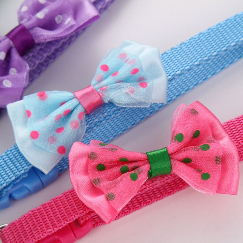 Polka Dot Bow Collar