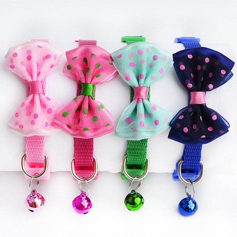 Polka Dot Bow Collar