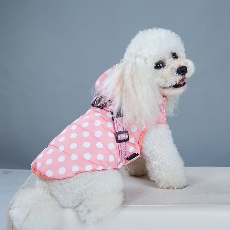 Polka-dot Hooded Vest