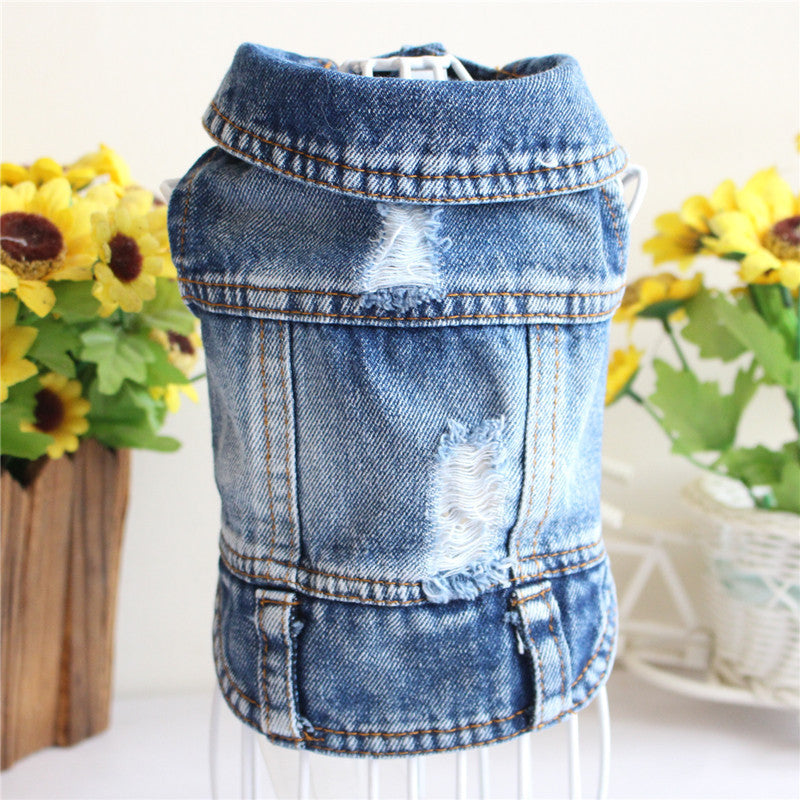 Small Dog Denim Vest