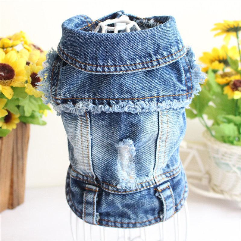 Small Dog Denim Vest