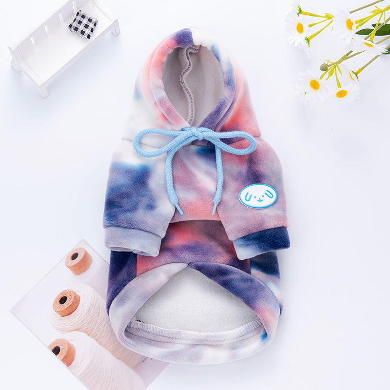 New Tie-dyed Cat Winter Hoodie