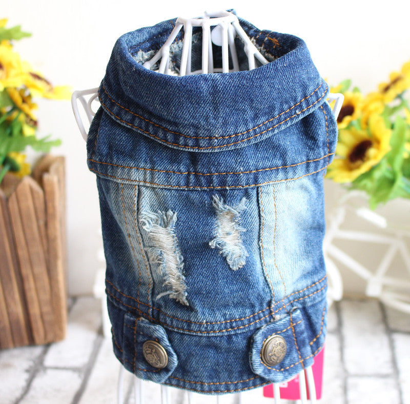 Small Dog Denim Vest