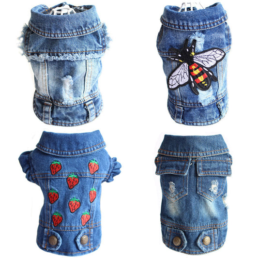 Small Dog Denim Vest